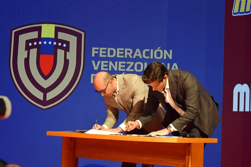 La Federación Venezolana de Fútbol firma un importante acuerdo con Empresas Polar.