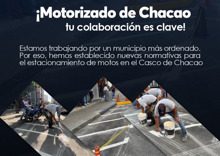 Chacao implementa un plan piloto para ordenar el estacionamiento de motos.